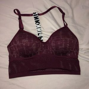 Victoria’s Secret pink maroon bra